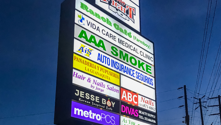 Pylon Signs & Lights | Custom Pylon Signage & Design in Los Angeles