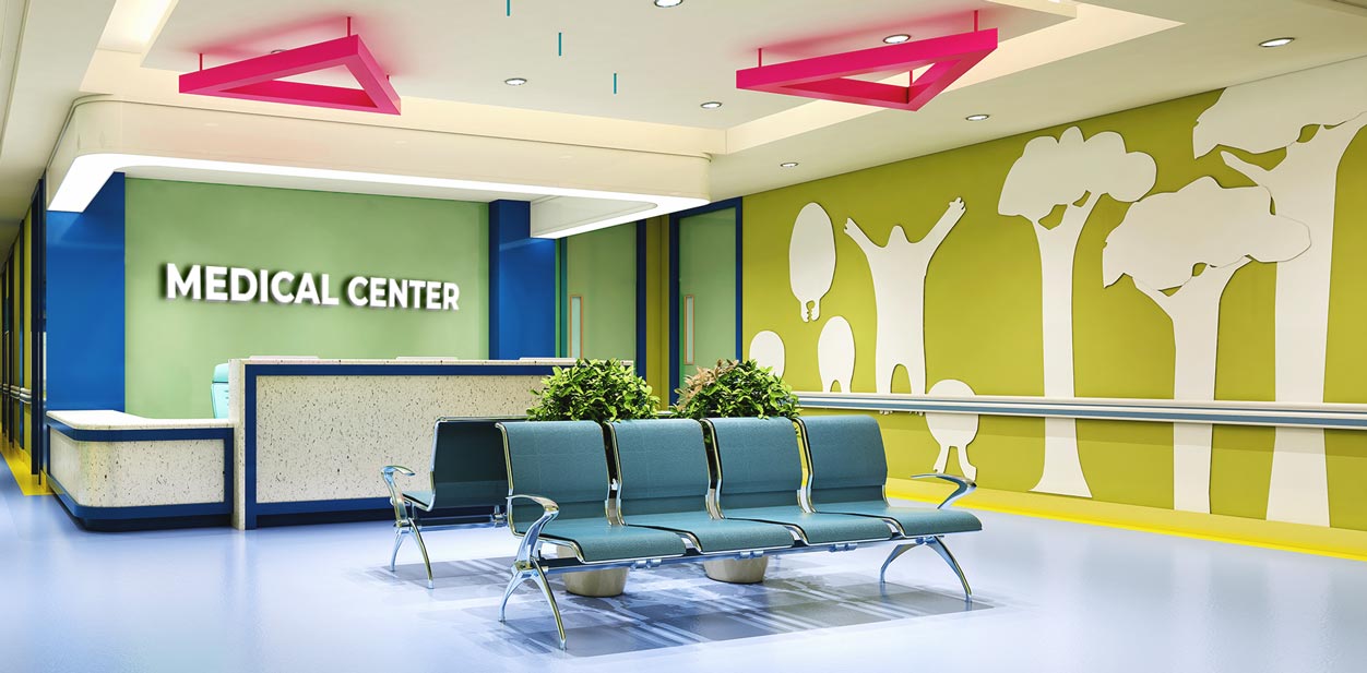Comfortable Seating In Medical Clinic Reception 