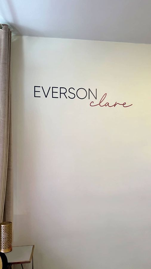 Everson Clare Boutique interior sign for branding