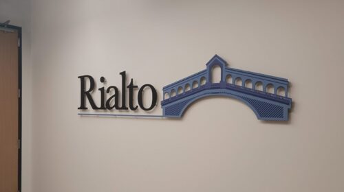 Rialto Capital 3D sign for interior branding | Front Signs