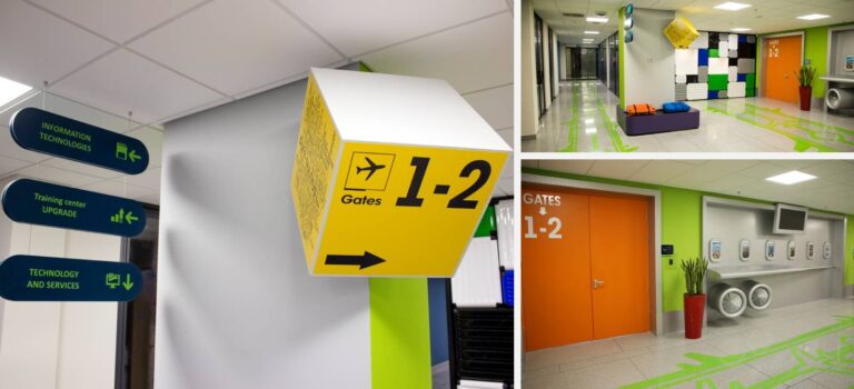 Creative Wayfinding Signage in an Architectural Style | Front Signs