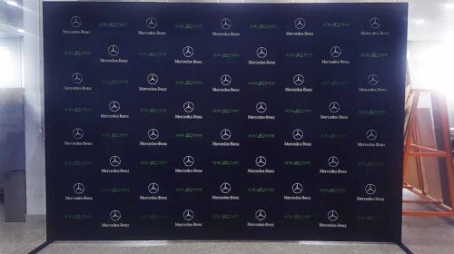 mercedes and acba custom stand sign