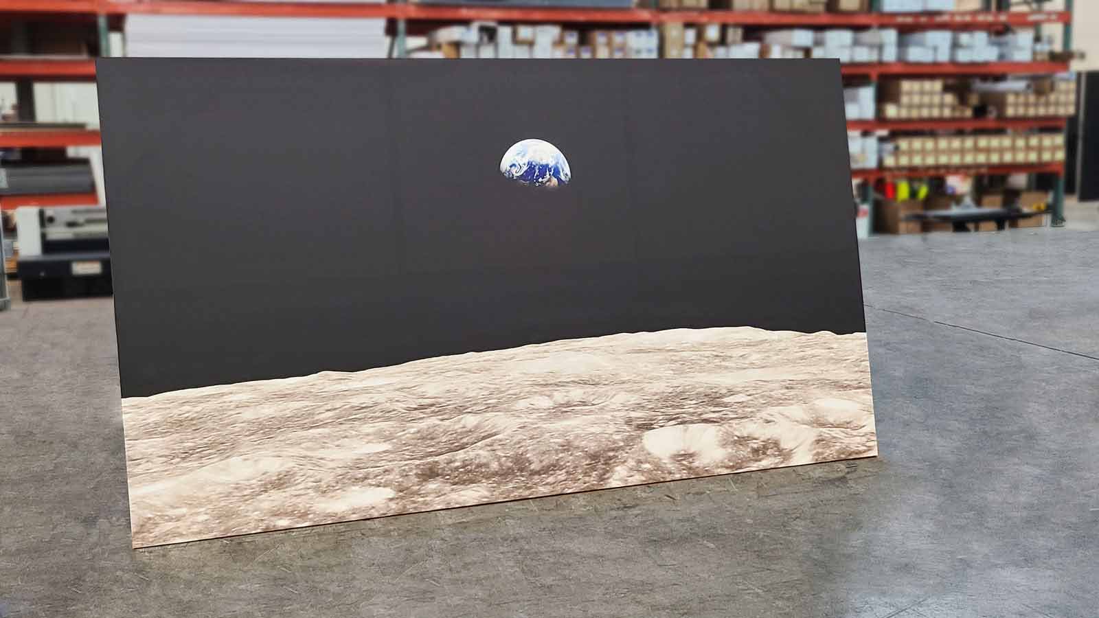 earth view from moon canvas print