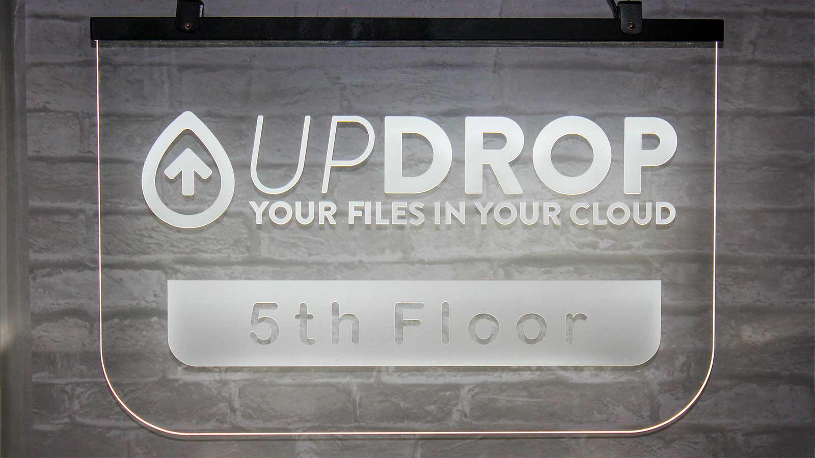 updrop engraved hanging acrylic sign