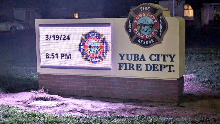 yuba city fire department led display