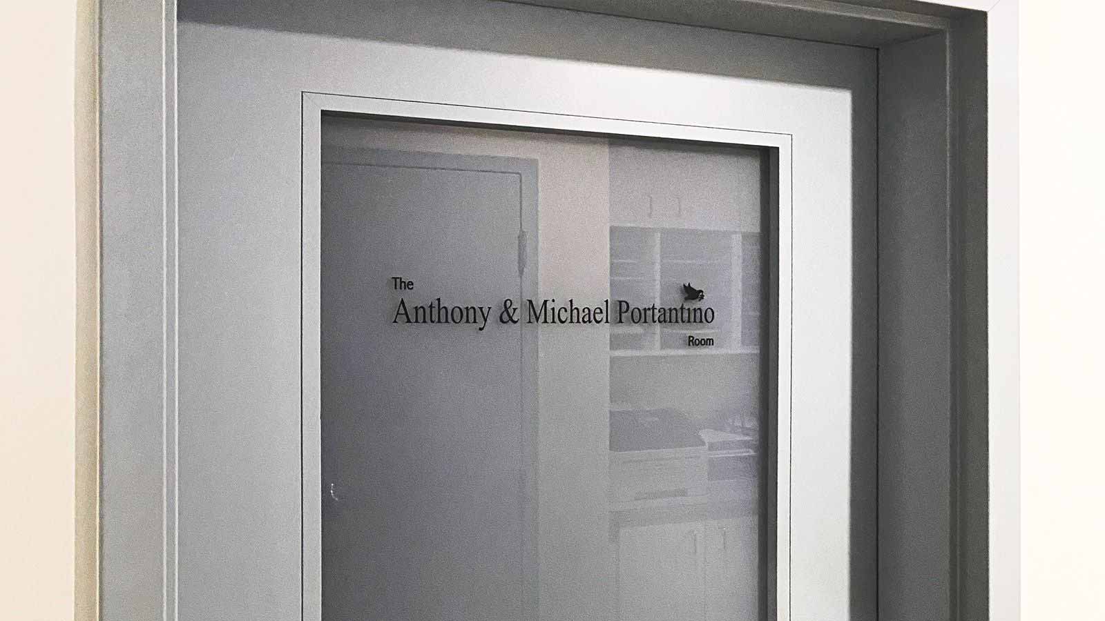 anthony and michael portantino door lettering