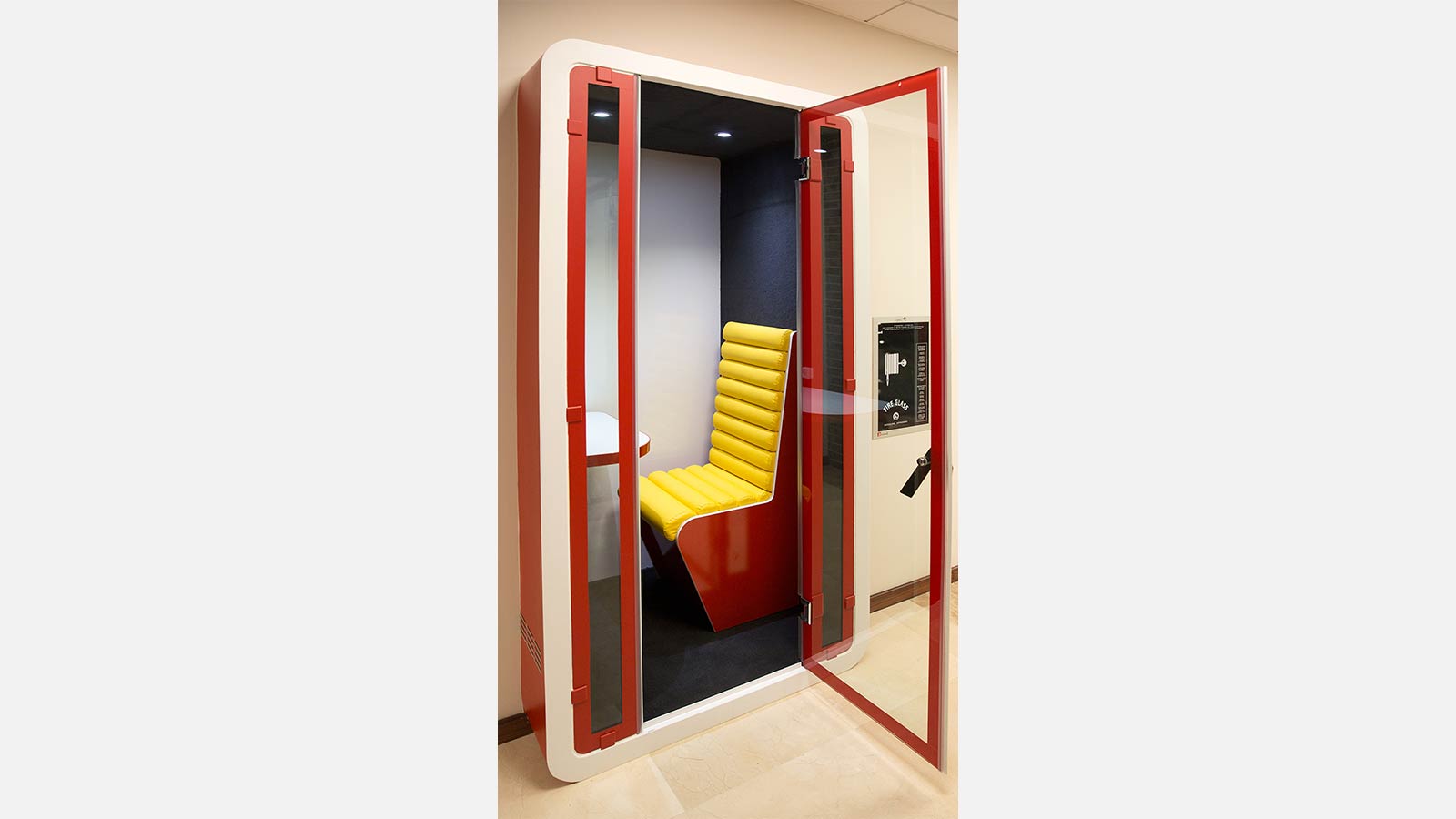 bright colored office decorative booth