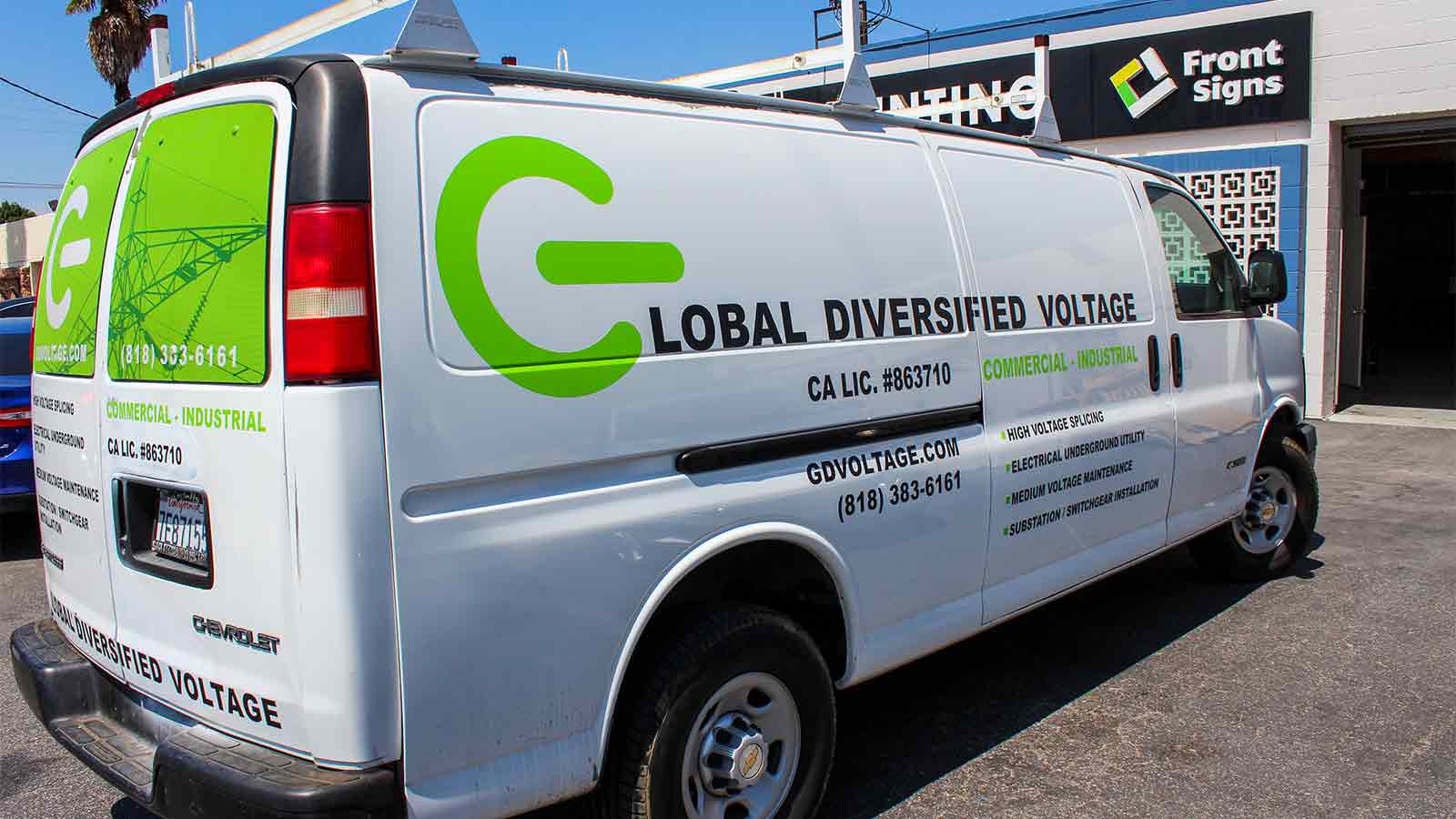 global diversified voltage opaque van wrap