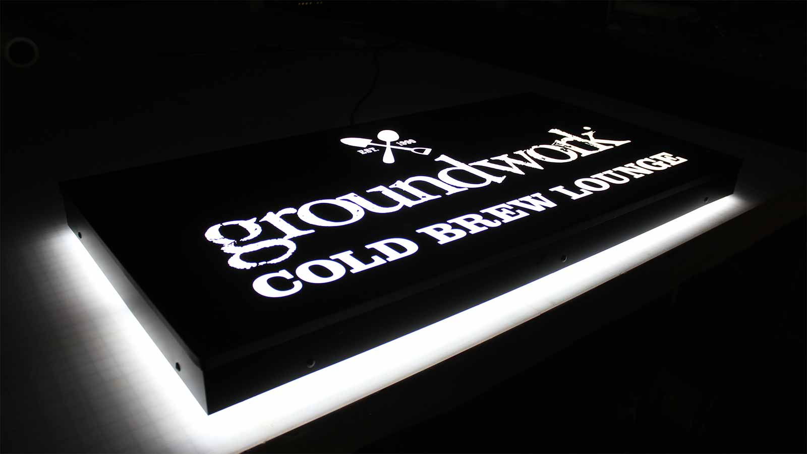 groundwork dual lit lightbox sign