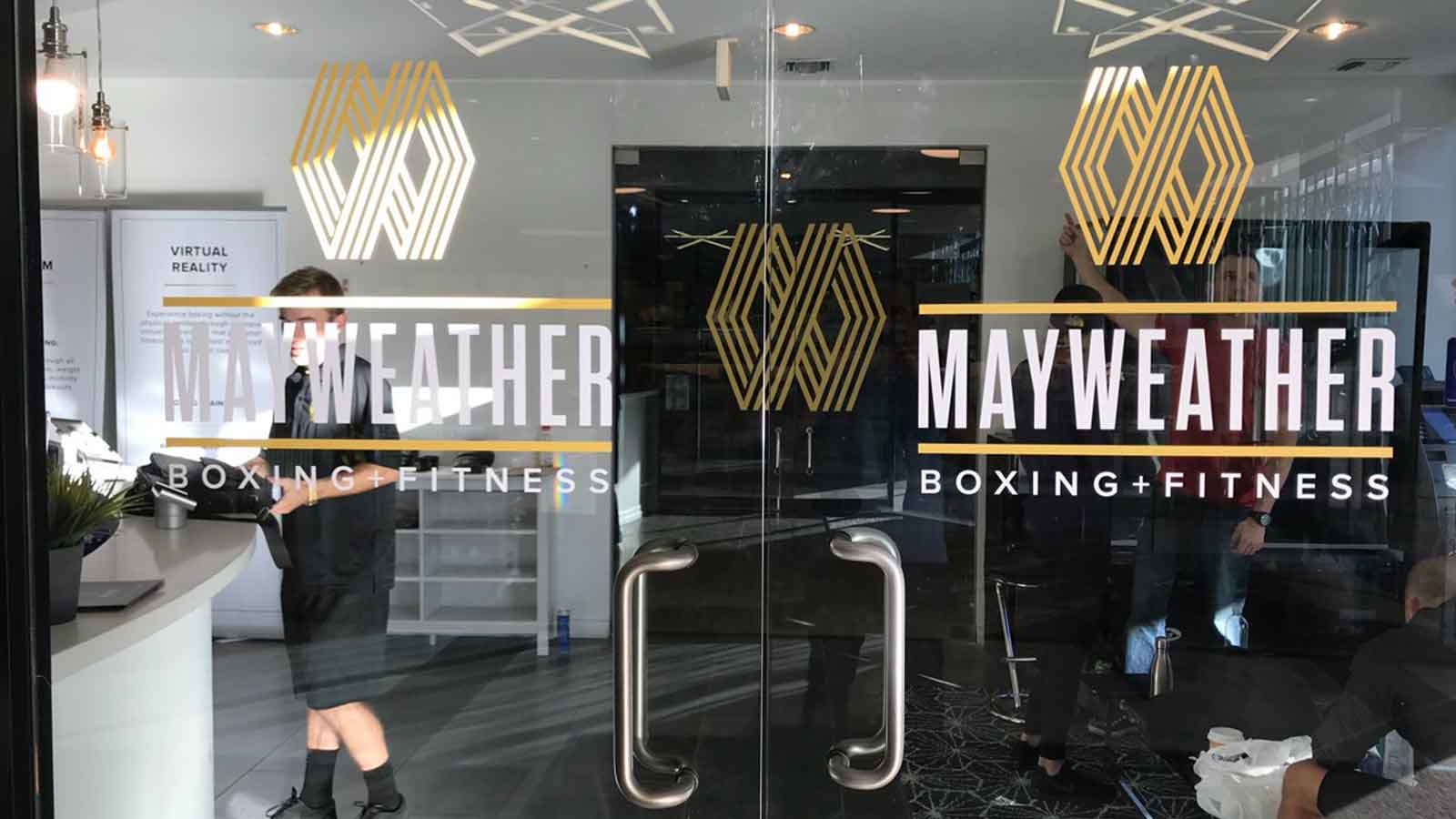 mayweather boxing fitness opaque window decals