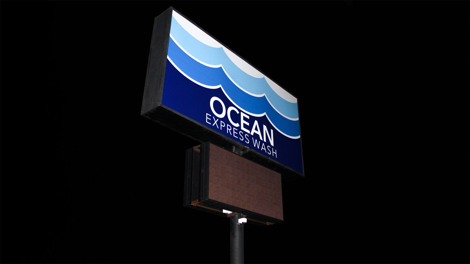 Lexan lightbox sign for Ocean express wash