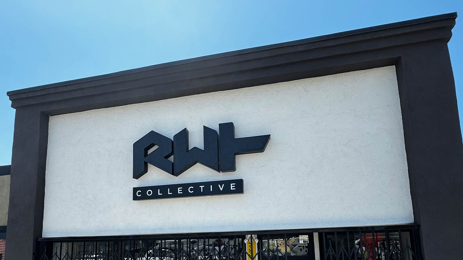 rwt collective channel letters attached to the wall