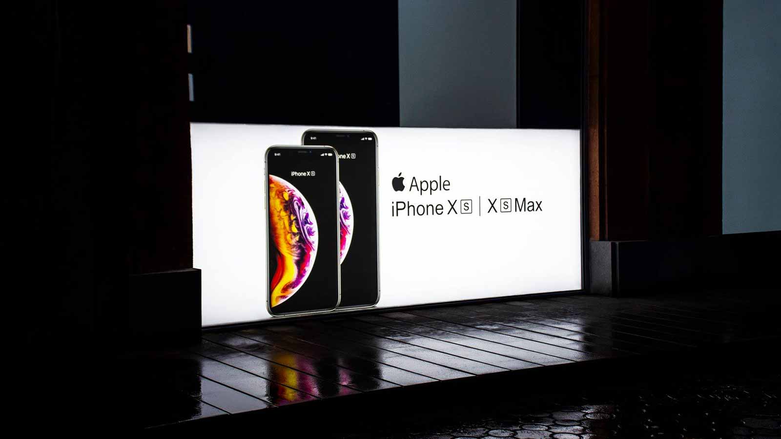 apple iphone promotional backlit vinyl