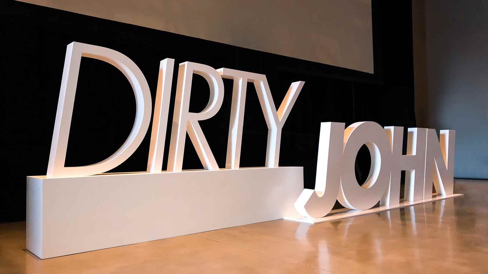 dirty john 3d pvc letter stand