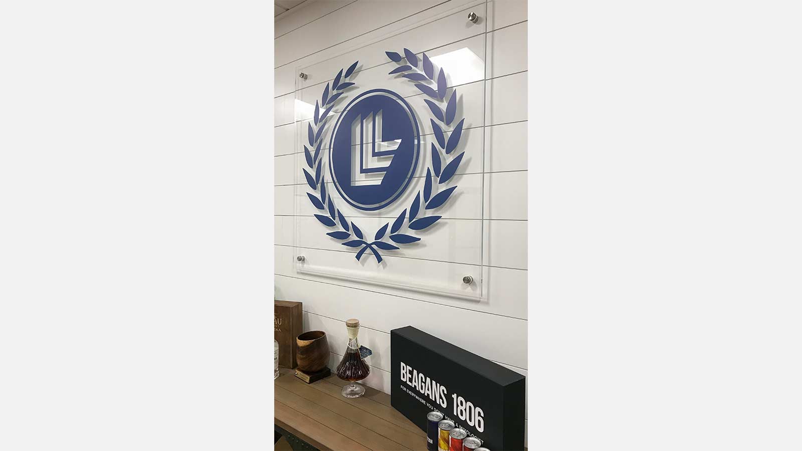 lll printed acrylic interior sign