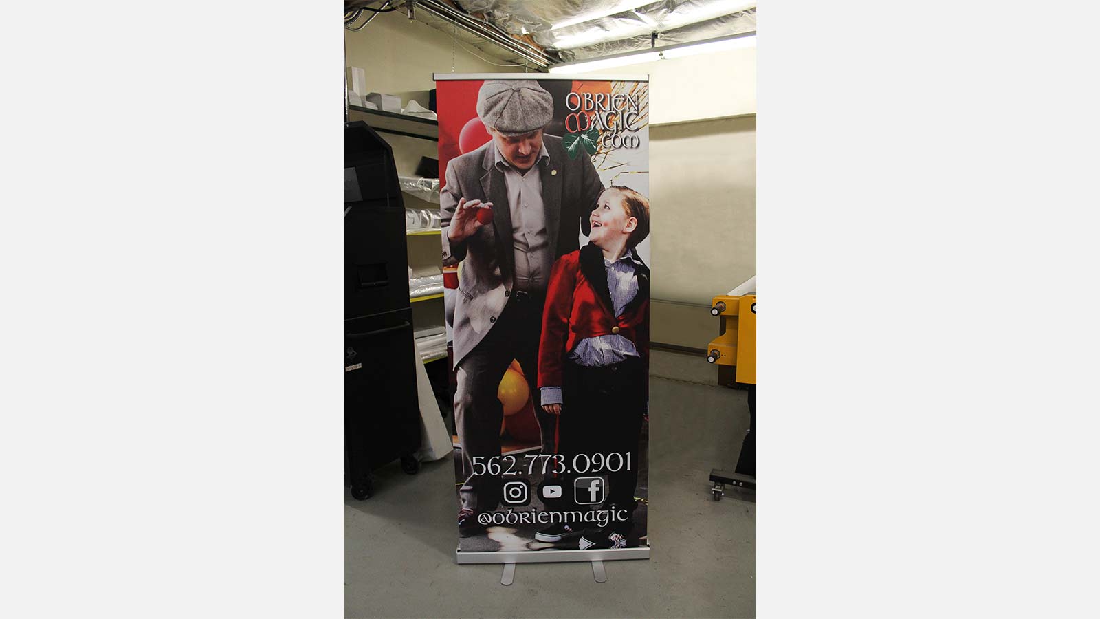 obrien magic promotional retractable banner