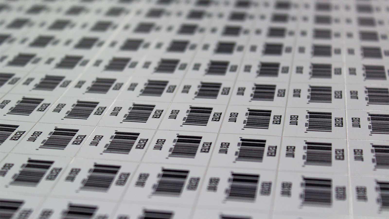 printed vinyl barcode stickers