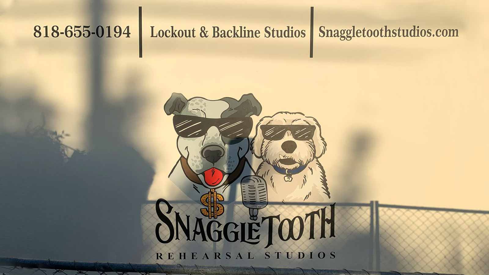 Snaggle Tooth outdoor branding wall decal