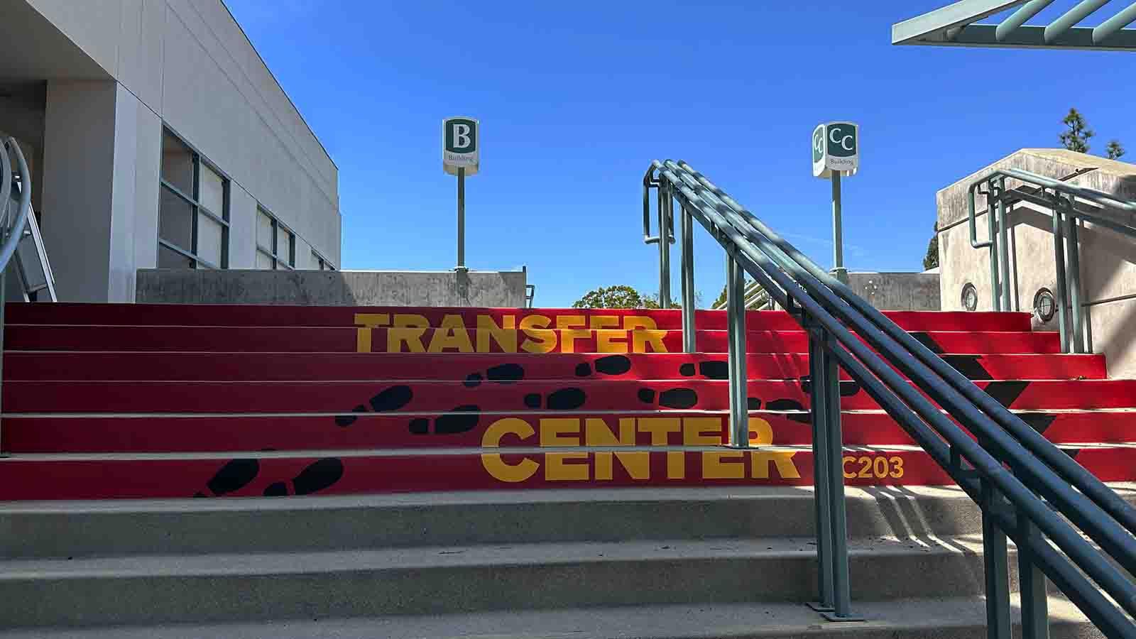 transfer center outdoor stairs decals