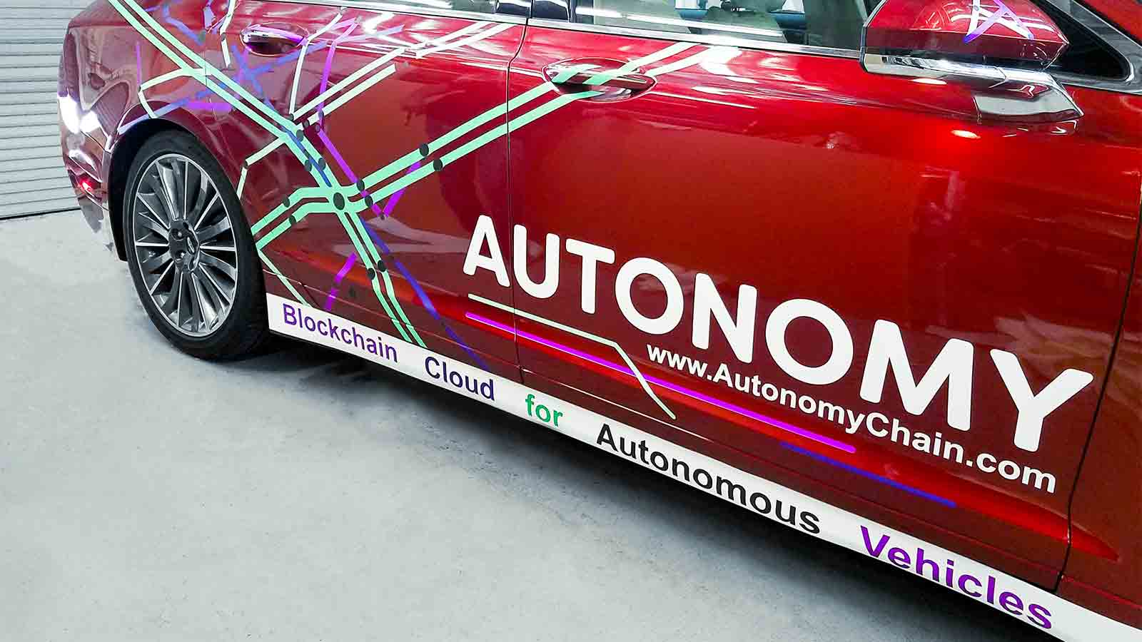 autonomychain vibrant car wrap