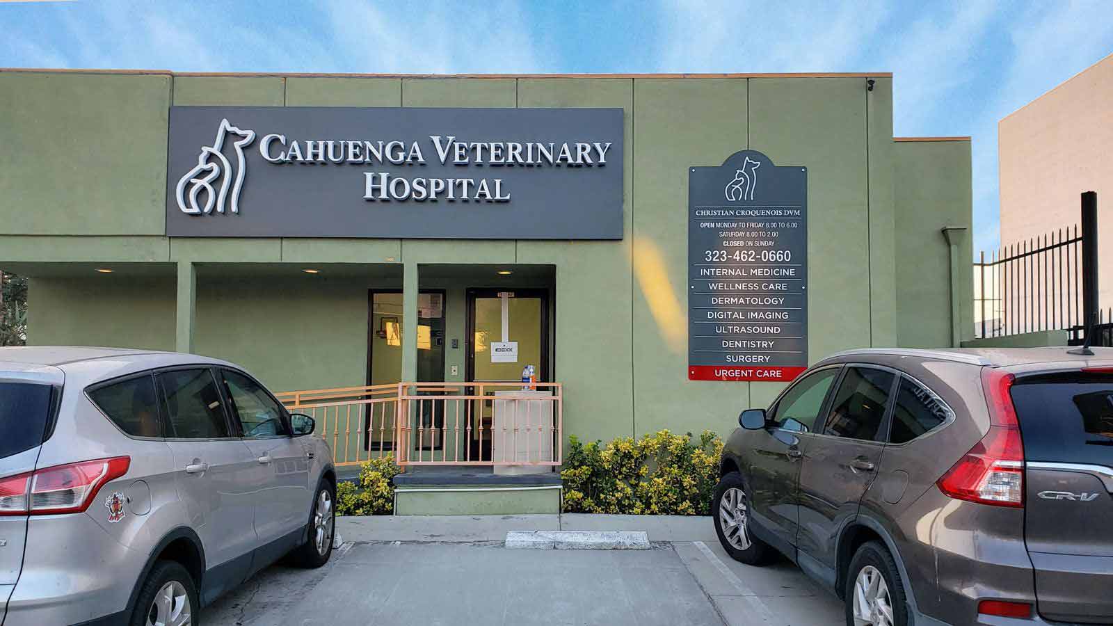 cahuenga veterinary hospital aluminum signs