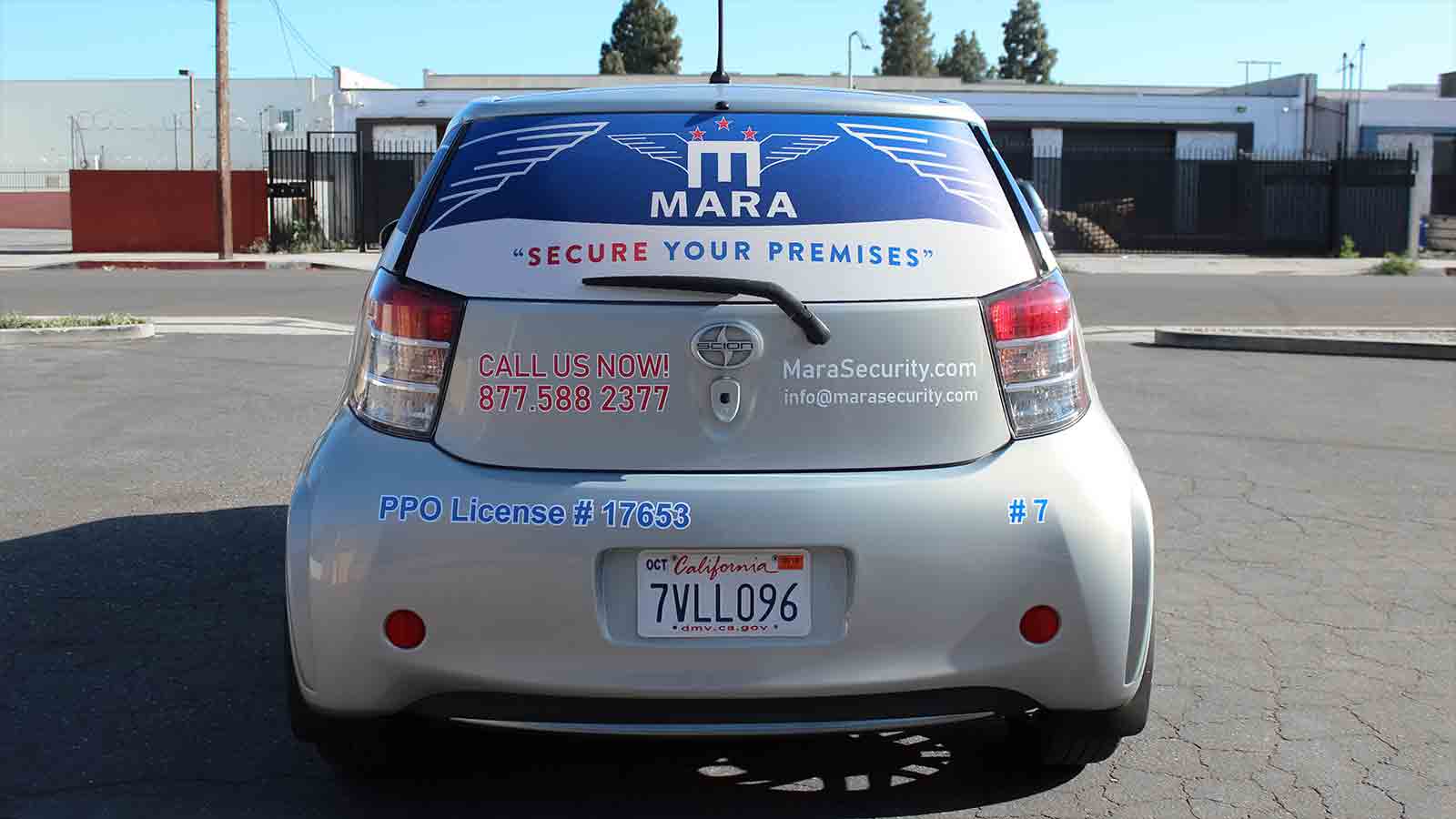 mara security solutions small vehicle wrap