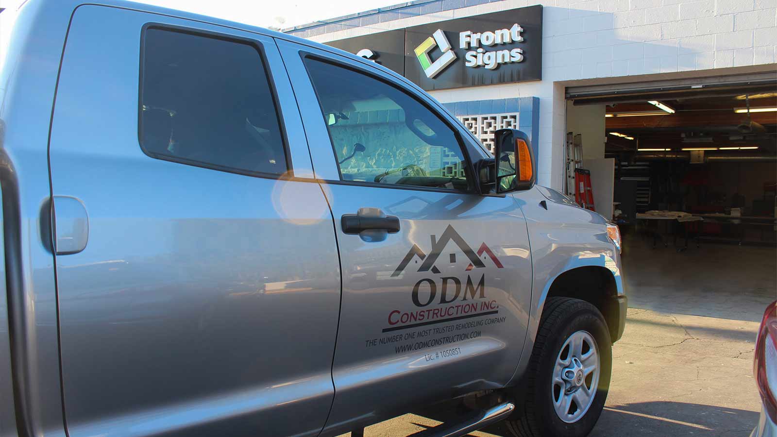 odm construction car side door lettering