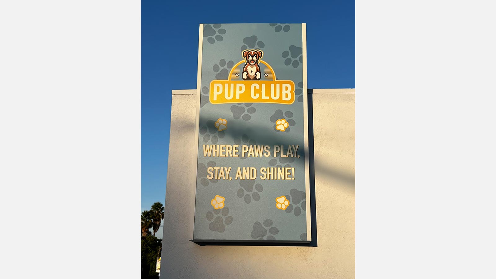 pup club light box sign face replacement for outdoor use