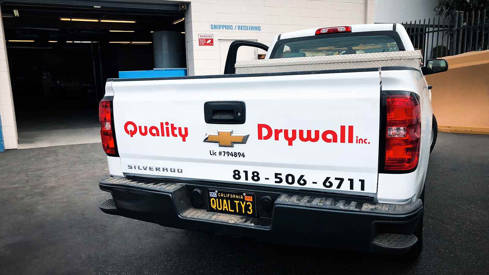 quality drywall vinyl wrapped truck