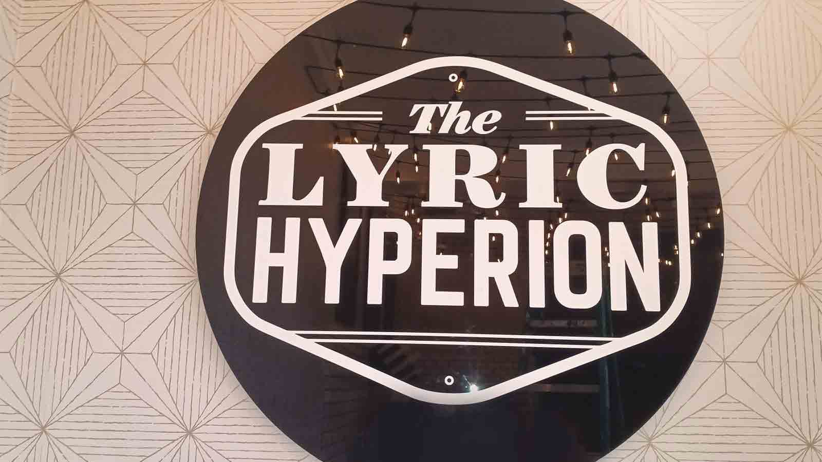 the lyric hyperion acrylic logo sign