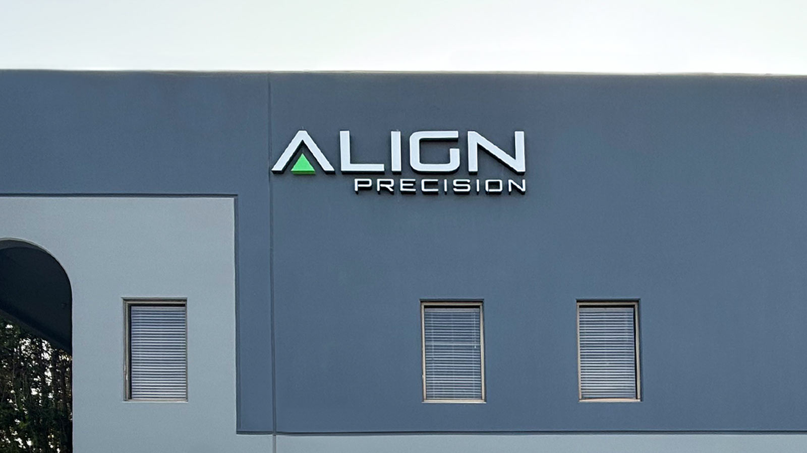 align precision non-lit letters installed outdoors