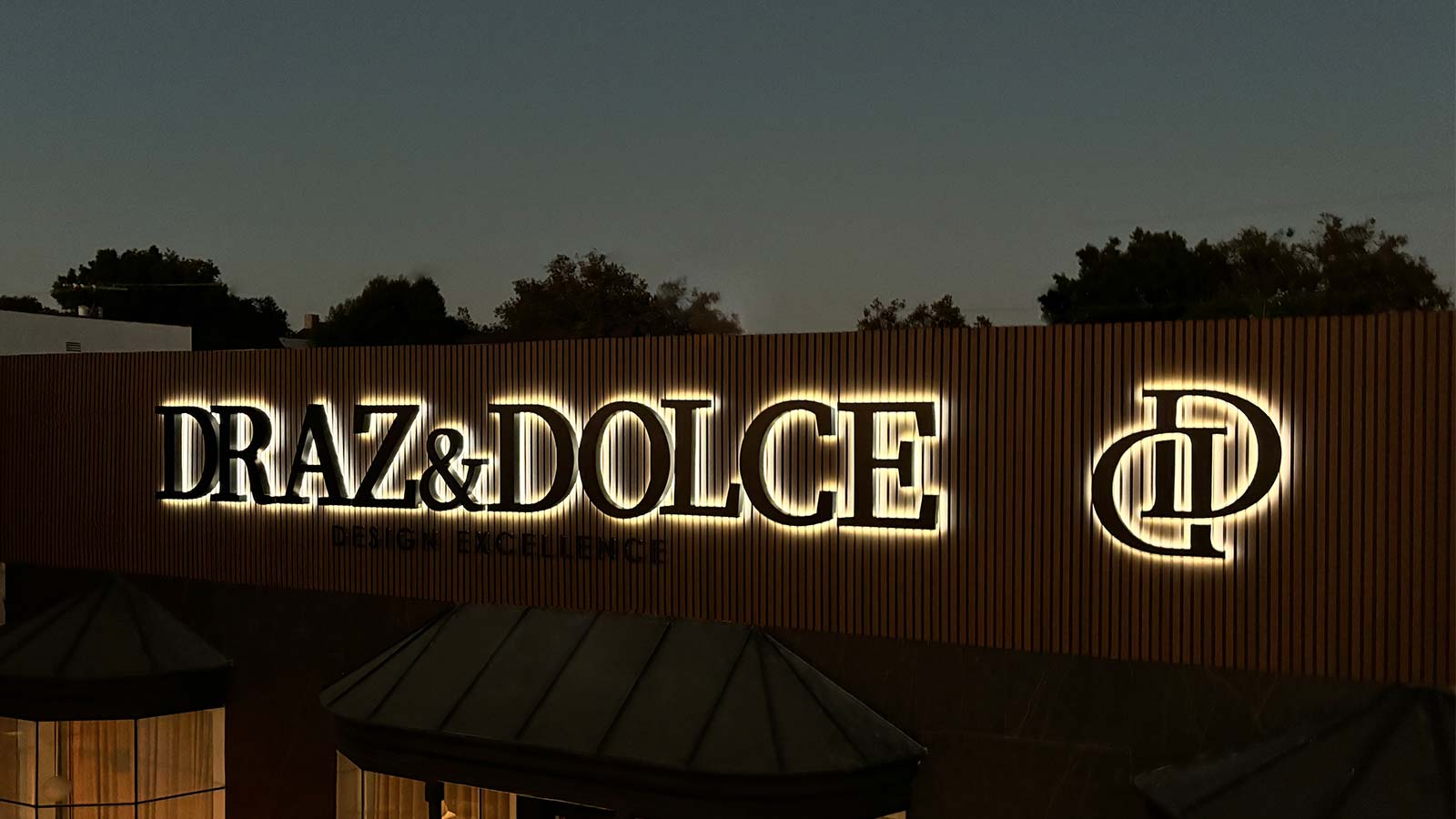 draz and dolce letter sign project mounted on the storefront