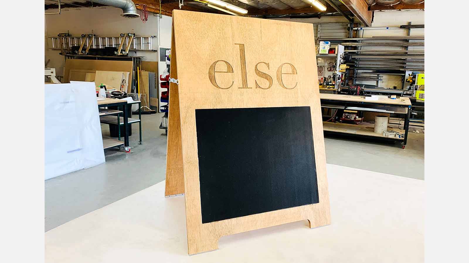 else chalkboard display sandwich board