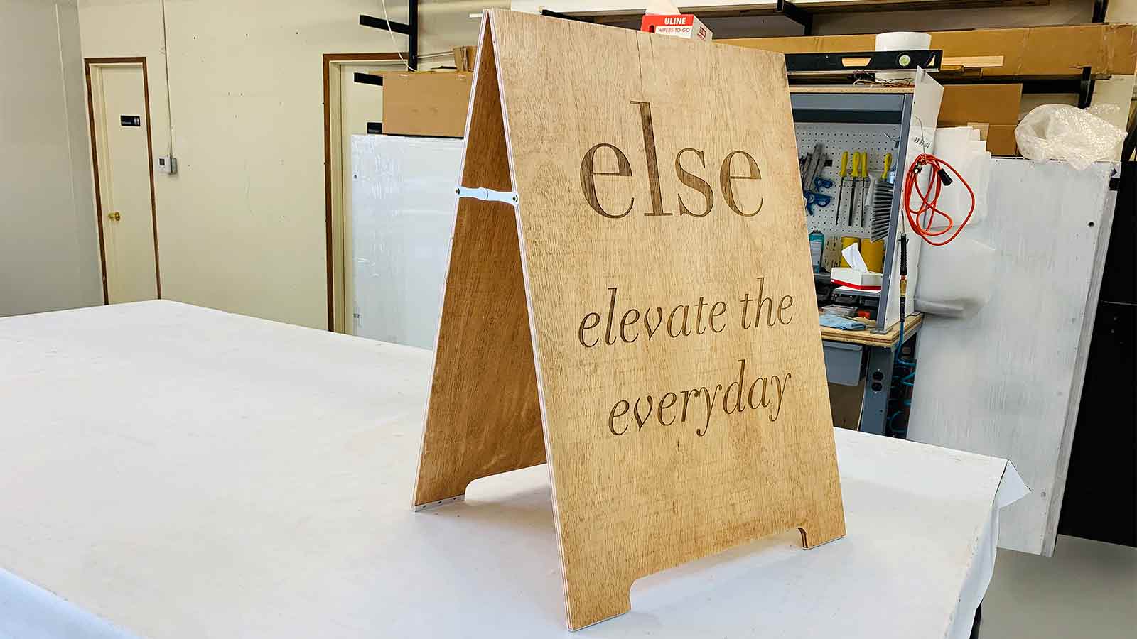 else custom made sidewalk sandwich board