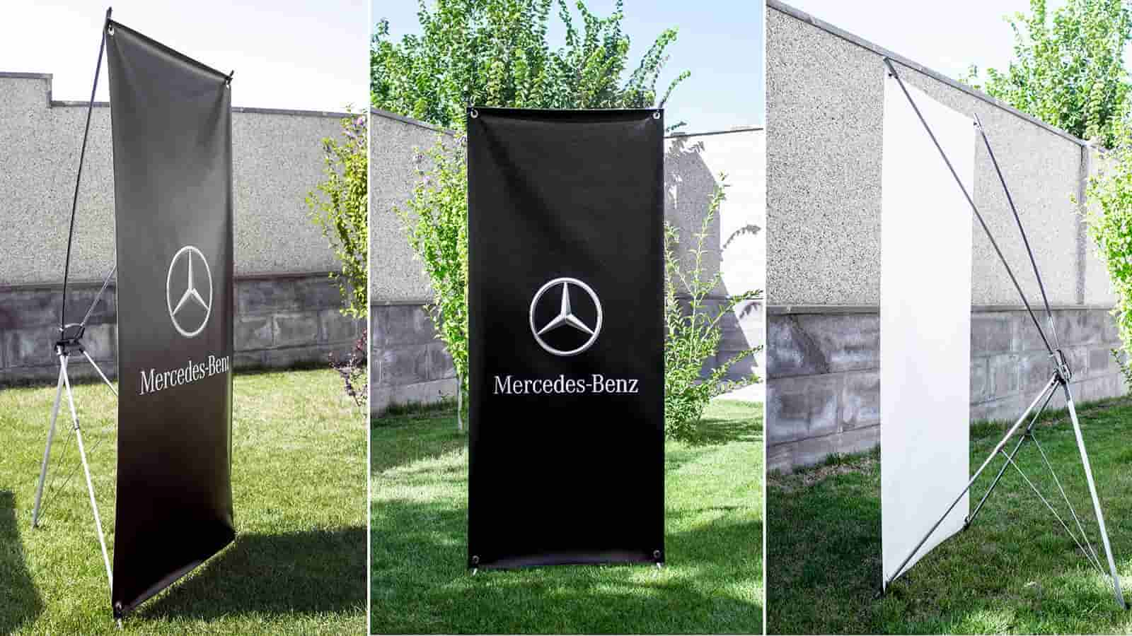 mercedes benz x stand vinyl banner