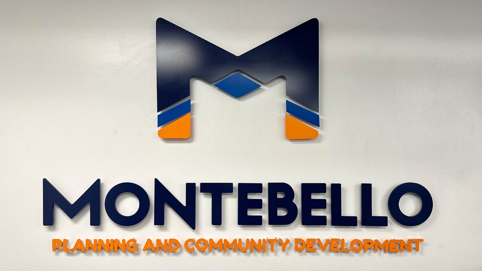 montebello planning and community development indoor sign