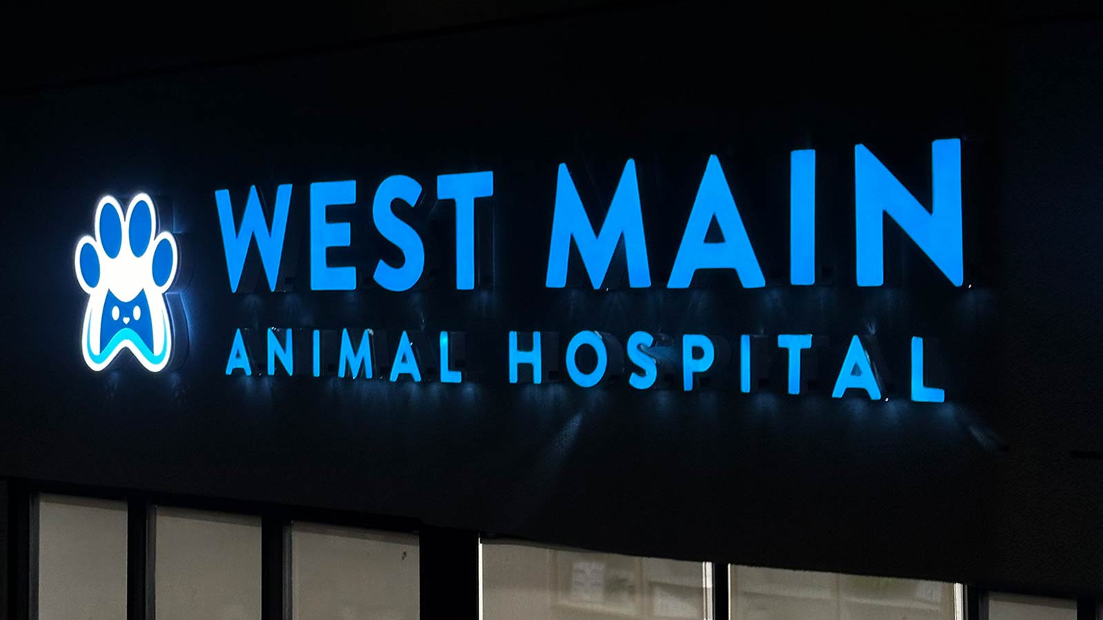 west main animal hospital medical office display outdoors