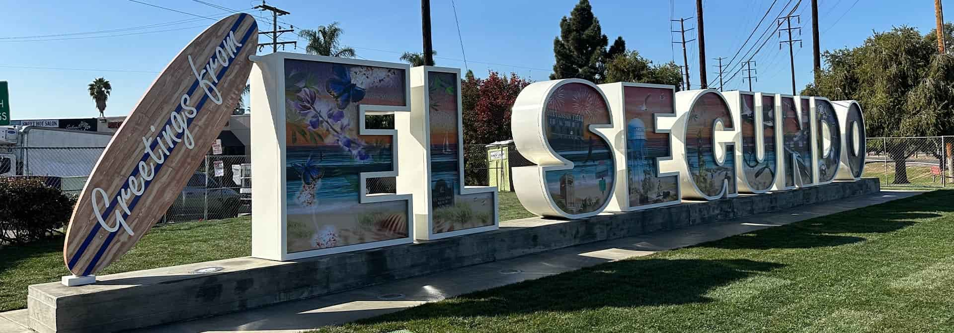 Public project for city of El Segundo with dimensional letters featuring graphics